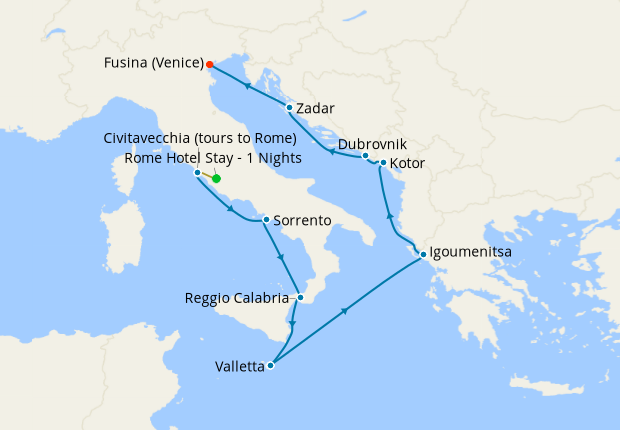 Cruise Itinerary Map