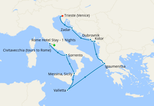 Cruise Itinerary Map