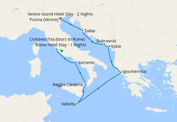Cruise Itinerary Map