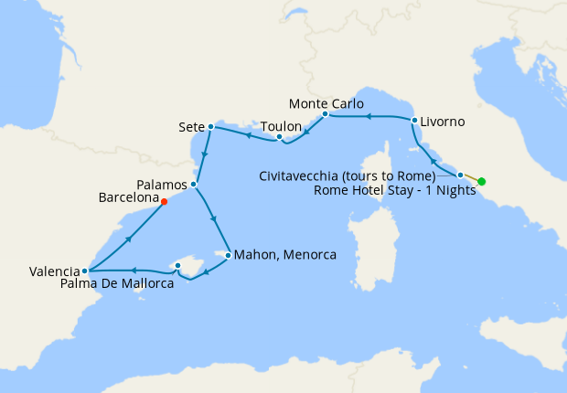 Cruise Itinerary Map
