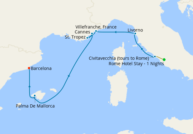 Cruise Itinerary Map