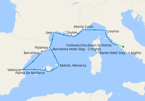 Cruise Itinerary Map