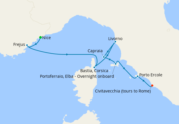Cruise Itinerary Map
