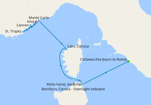 Cruise Itinerary Map