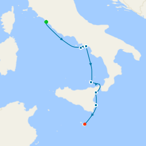 The Amalfi Coast & Sicily from Rome (Civitavecchia)