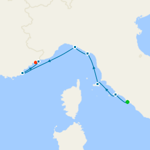 French & Italian Riviera Dream from Rome (Civitavecchia)