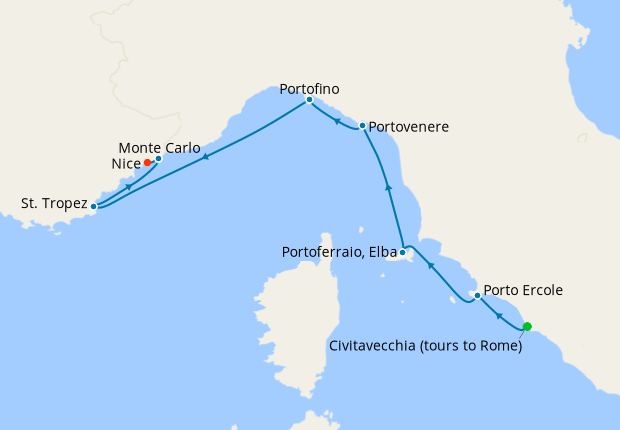 Cruise Itinerary Map