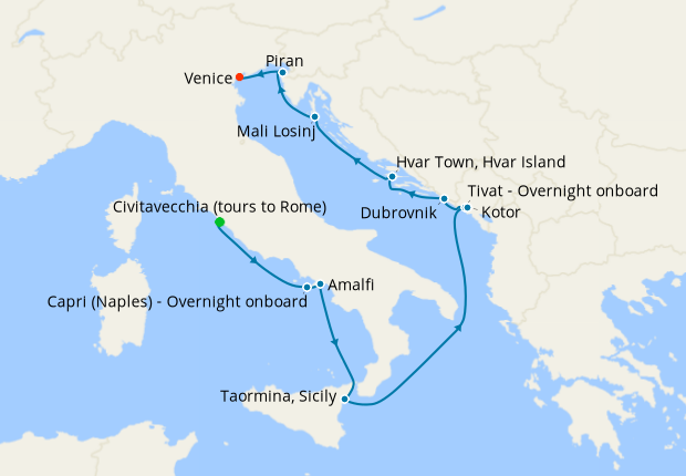 Cruise Itinerary Map