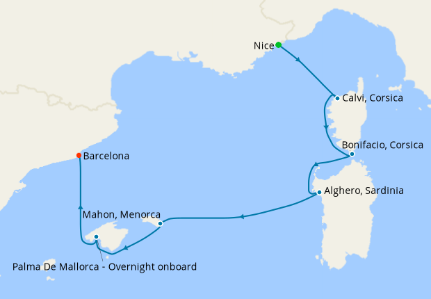 Cruise Itinerary Map