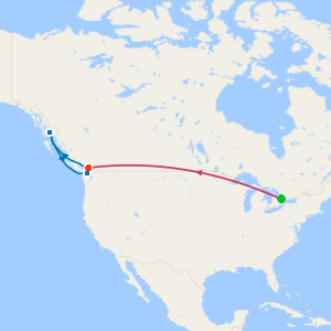 Toronto, Niagara Falls & Alaska Experience from Vancouver with Stays