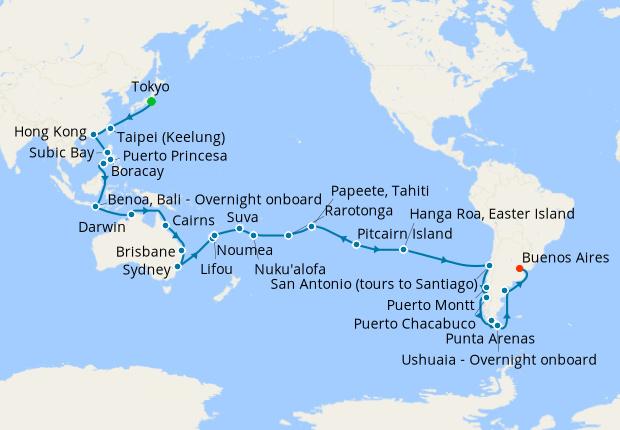 Cruise Itinerary Map