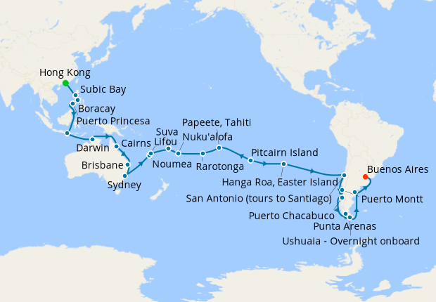 Cruise Itinerary Map