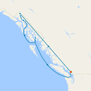 Alaska with Dawes Glacier from Vancouver with Stay
