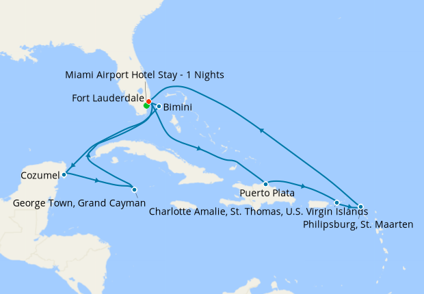 Cruise Itinerary Map