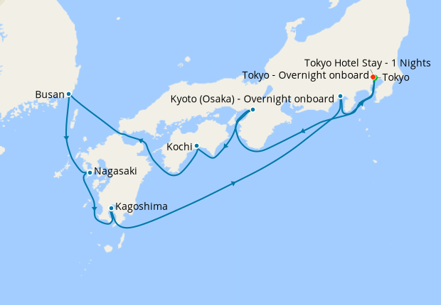 Cruise Itinerary Map