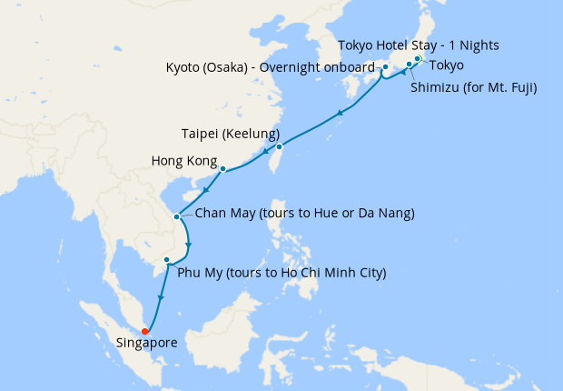 Cruise Itinerary Map