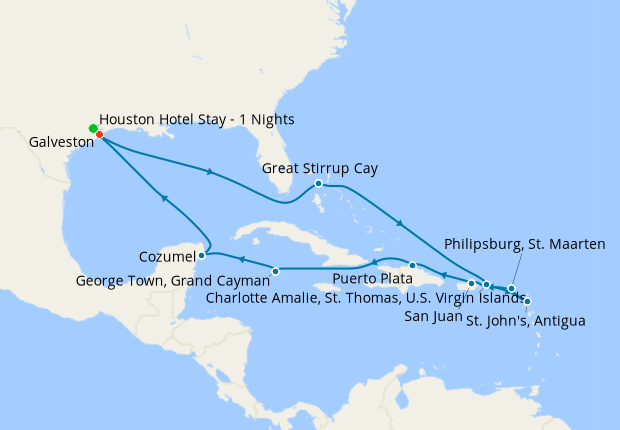 Cruise Itinerary Map