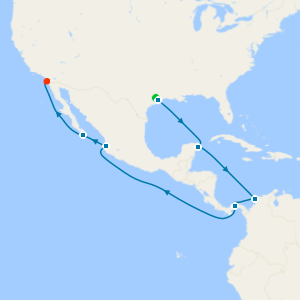 Westbound Panama Canal with 1nt Houston Stay