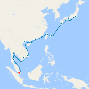 The Still Horizon from Tokyo to Singapore with Stays 