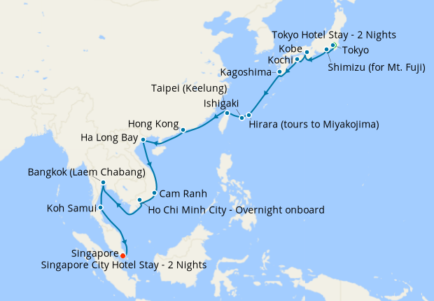 Cruise Itinerary Map