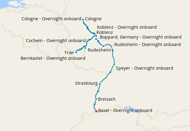 Cruise Itinerary Map
