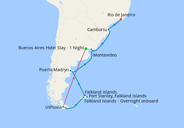 Cruise Itinerary Map