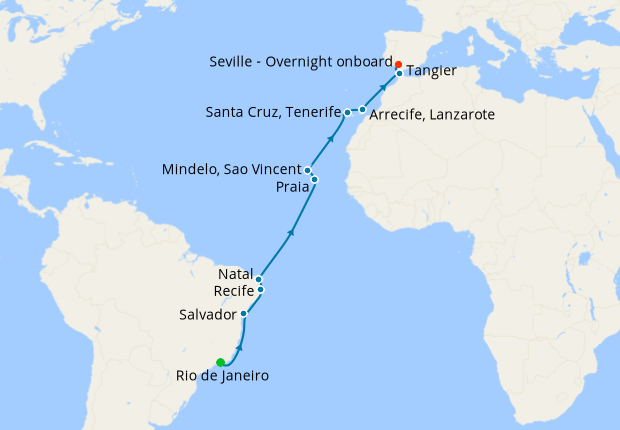 Cruise Itinerary Map