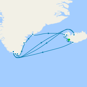 Southeast Greenland & Iceland from Reykjavik