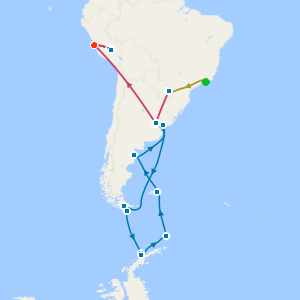 Ultimate South America with Rio, Iguazu Falls, Machu Picchu & Antarctica from Buenos Aires