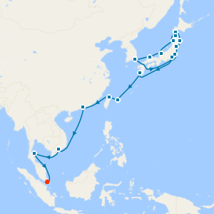 Golden Latitude from Tokyo to Singapore with 1 Nt Stay