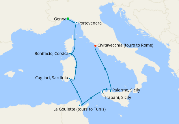 Cruise Itinerary Map