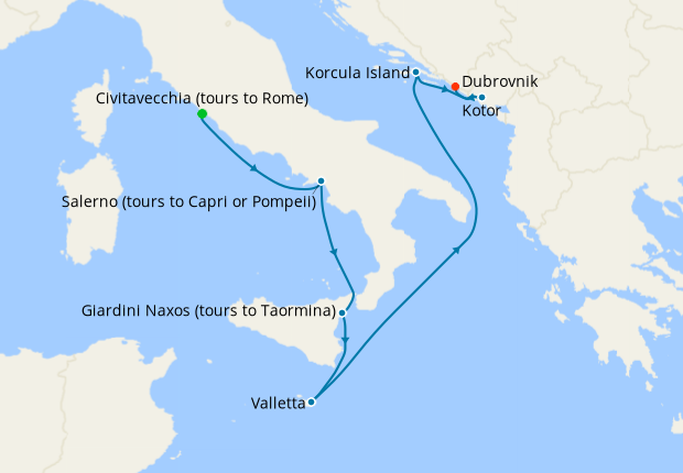 Cruise Itinerary Map