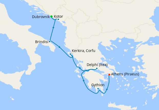Cruise Itinerary Map