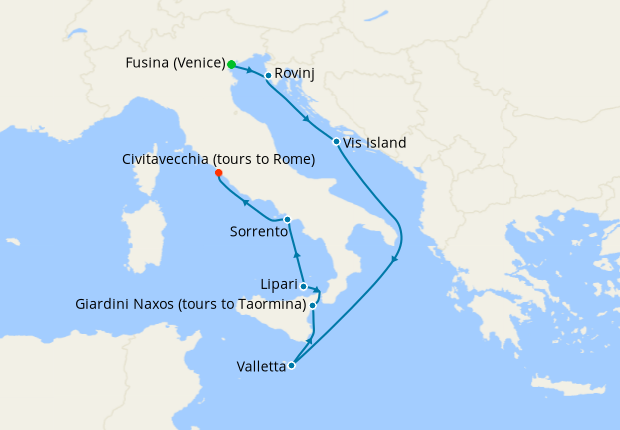 Cruise Itinerary Map