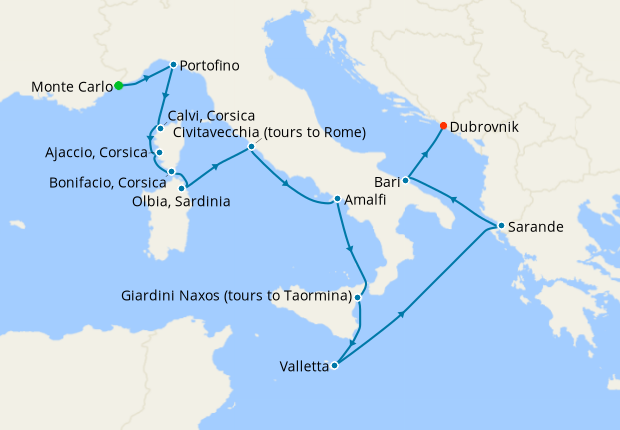 Cruise Itinerary Map