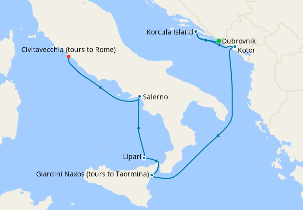 Cruise Itinerary Map