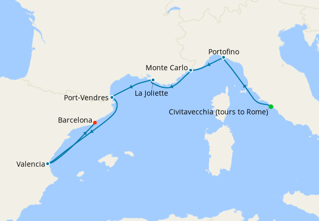 Cruise Itinerary Map