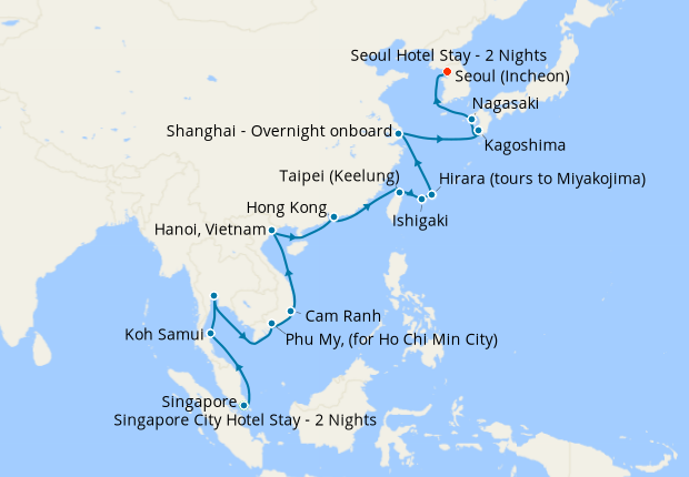 Cruise Itinerary Map