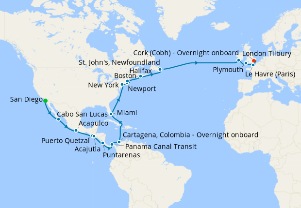 Cruise Itinerary Map