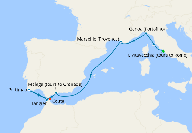 Cruise Itinerary Map