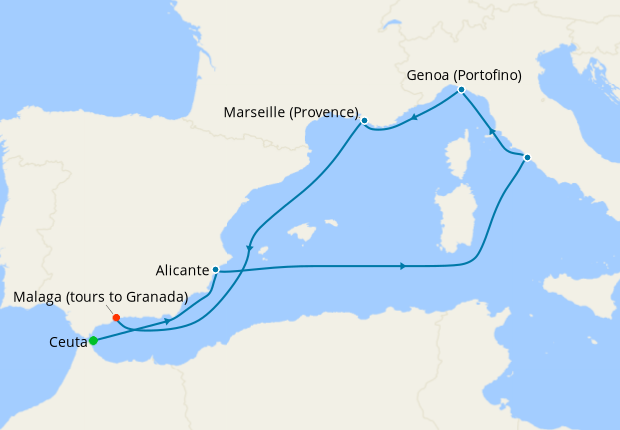 Cruise Itinerary Map
