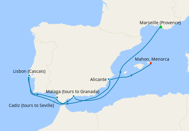 Cruise Itinerary Map