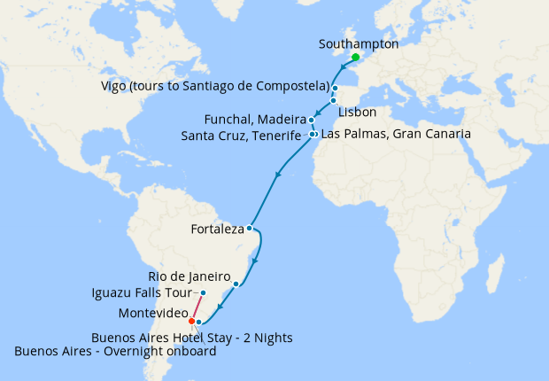 Cruise Itinerary Map