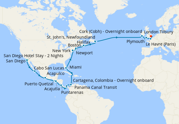 Cruise Itinerary Map