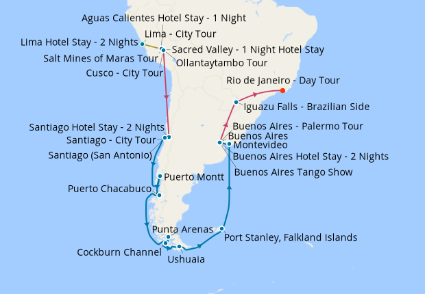 Cruise Itinerary Map