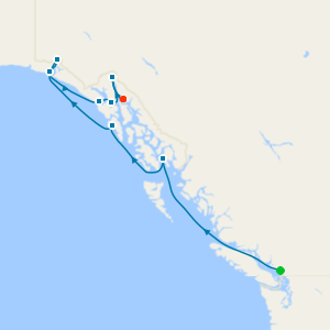 Glaciers & Alaska Inside Passage from Vancouver