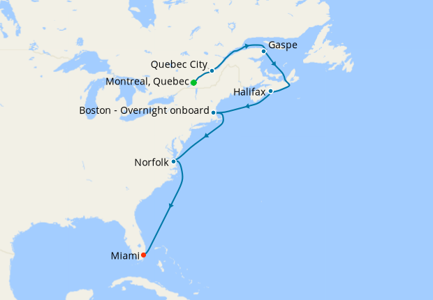 Cruise Itinerary Map