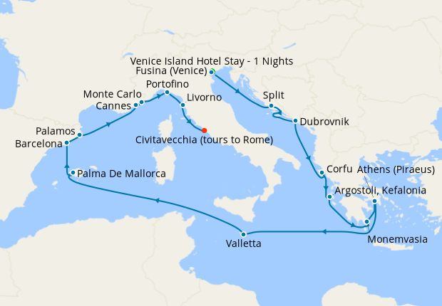 Cruise Itinerary Map