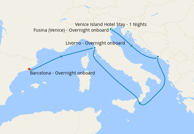 Cruise Itinerary Map