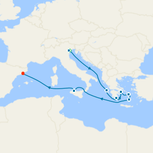 Breathtaking Greek Isles from Fusina (Venice) with Luxury Stay